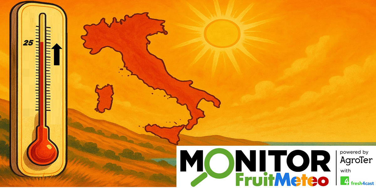Temperature in aumento: l’analisi di FruitMeteo